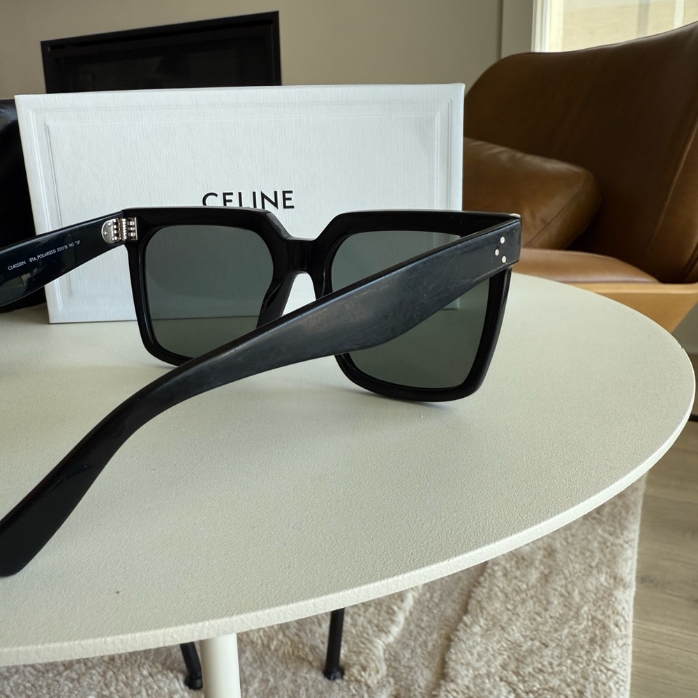 Celine Oversized Square Frame Acetate Sunglasses - Picture 10 of 12
